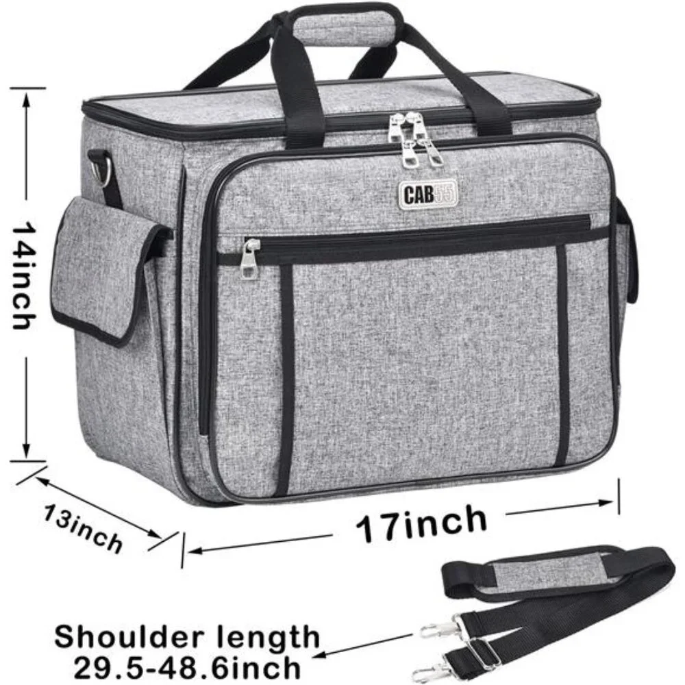 Sewing Machine Case - Carrying Bag with Removable Padding, Tote for